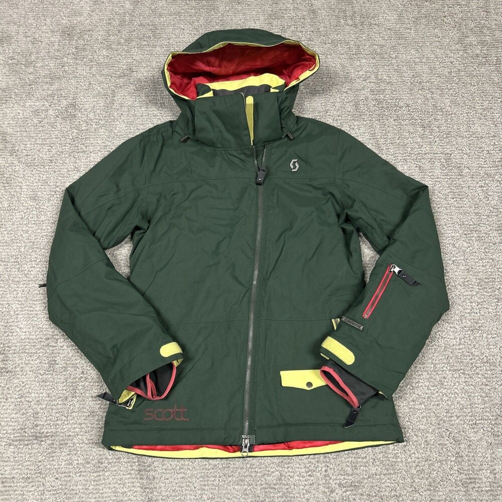 Scott USA Coat Womens 2 Ski Snowboard Jacket Green Insulated Hooded Winter